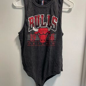 Chicago Bulls Sleeveless Black Bodysuit